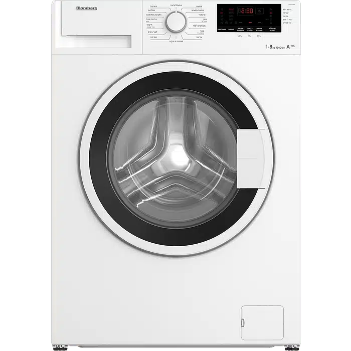 מכונת כביסה 8 ק''ג פתח חזית 1200 סל''ד דגם LWF8107W מבית Blomberg