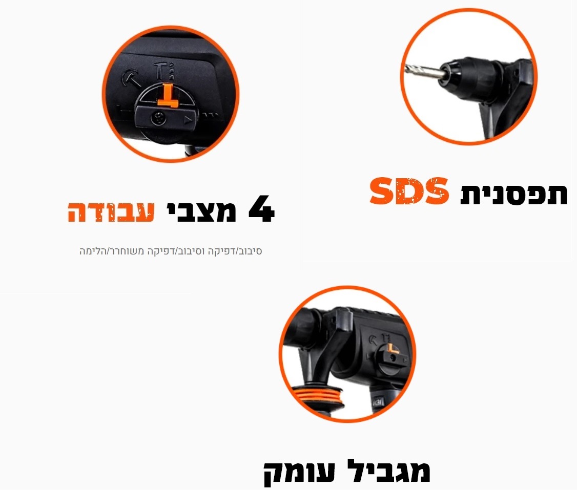 פטישון נטען Brushless 18V - גוף בלבד דגם 100114-005 מבית Hunter