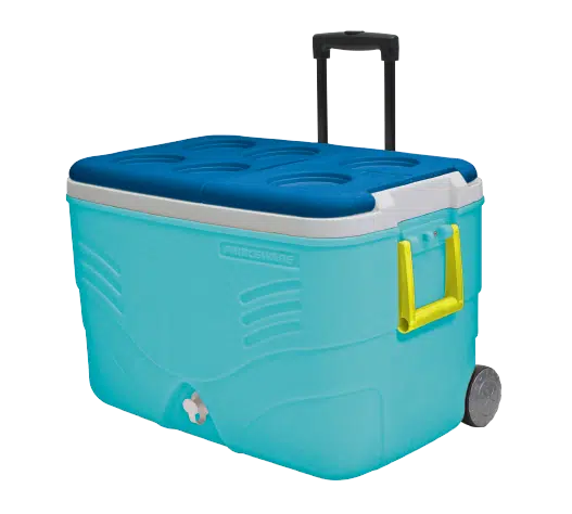 צידנית קשיחה טרולית 60 ל' דגם TROOLEY COOLER מבית camp & go צידנית קשיחה טרולית 60 ל' דגם TROOLEY COOLER מבית camp & go