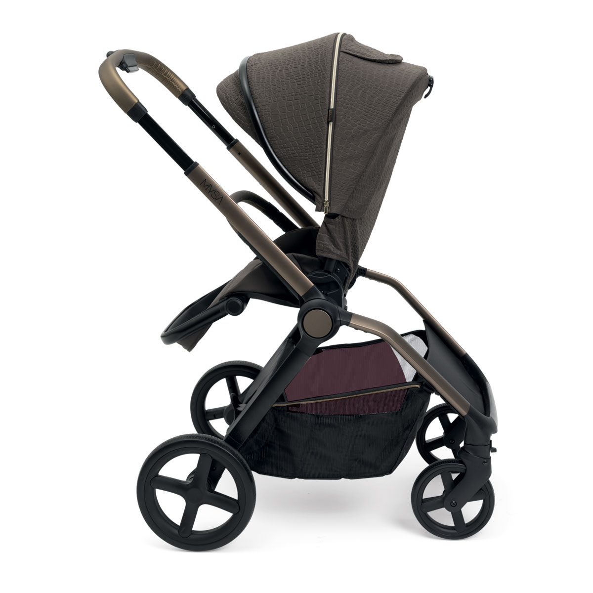 עגלה משולבת סל שכיבה מיסה ברונזה ליזרד - Mysa Stroller Bronze Lizard RE_LUX מבית Chicco