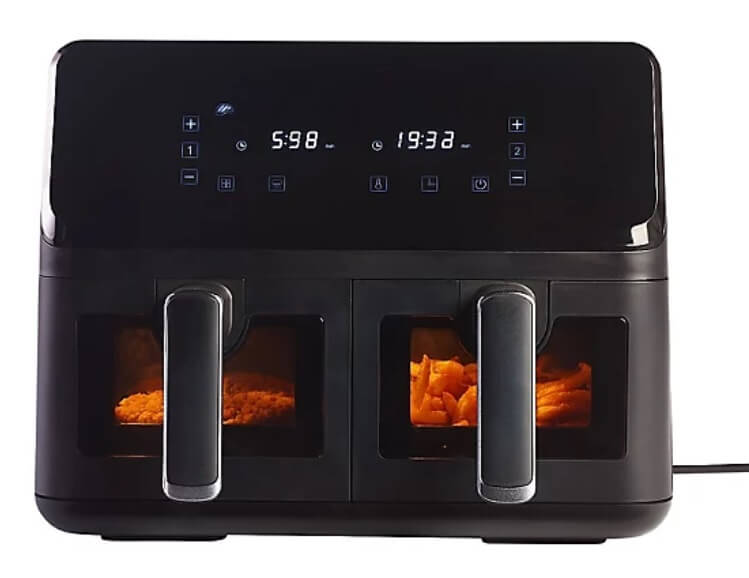 סיר טיגון חכם 12 ליטר עם שני תאים נפרדים דגם AF-6612D מבית Luxor