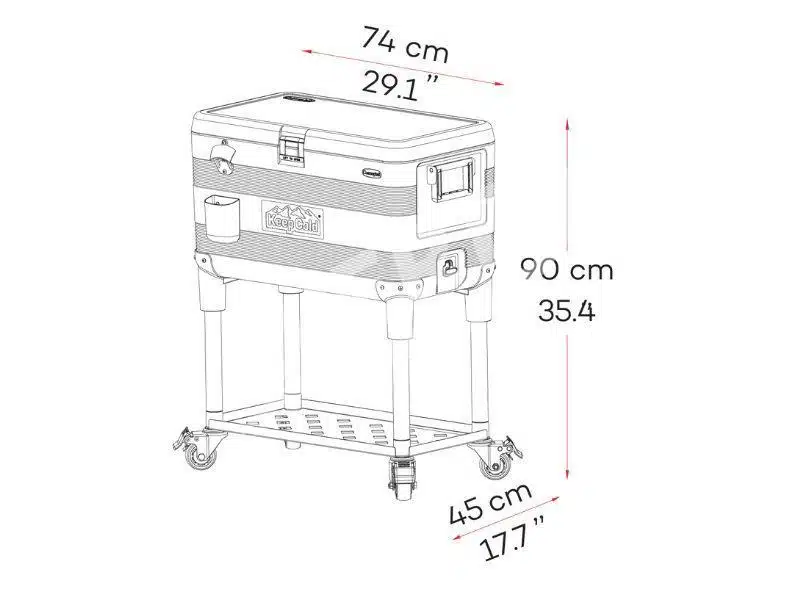 קול-בר על גלגלים 70 ליטר דגם Duramax Patio 20796 מבית KeepCold