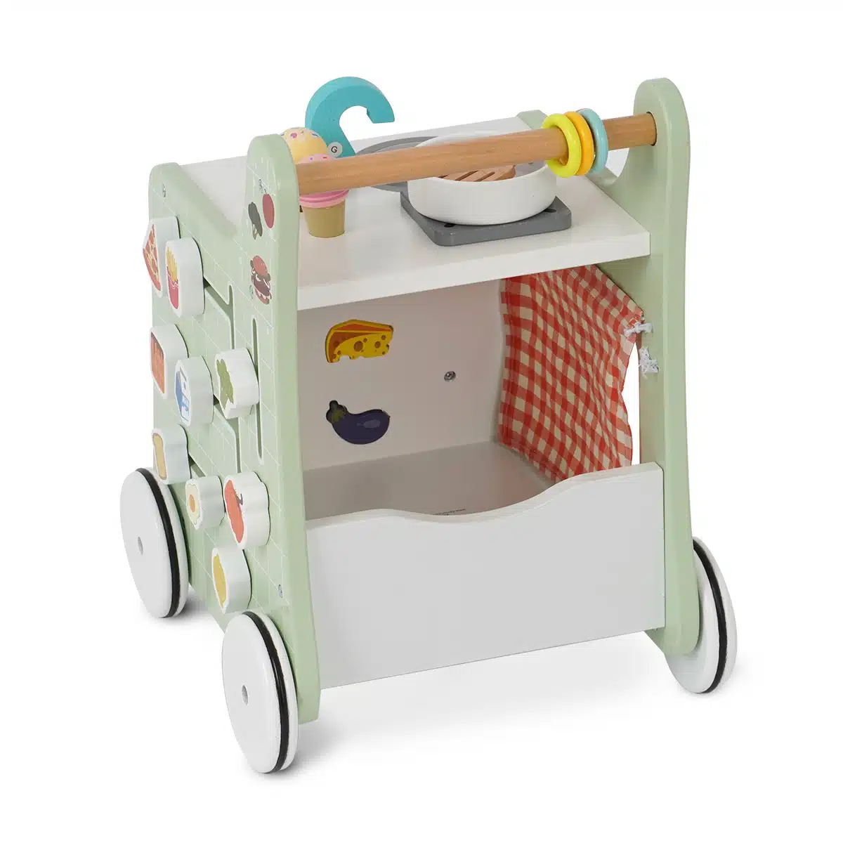 הליכון עגלת מטבח מעץ - Wooden Kitchen Activity Walker מבית Dainy's הליכון עגלת מטבח מעץ - Wooden Kitchen Activity Walker מבית Dainy's