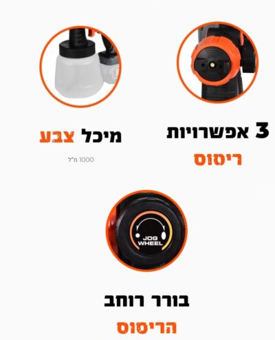 מרסס צבע נטען 18V - גוף בלבד דגם 100902-001 מבית Hunter