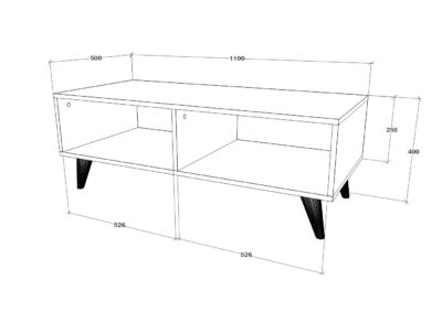 שולחן סלון מהמם גוון אלון דגם TAMARA מבית Tudo Design