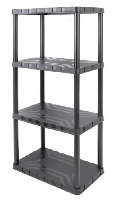 כוננית פלסטיק איכותית 4 מדפים דגם 320400 מבית TACTIX