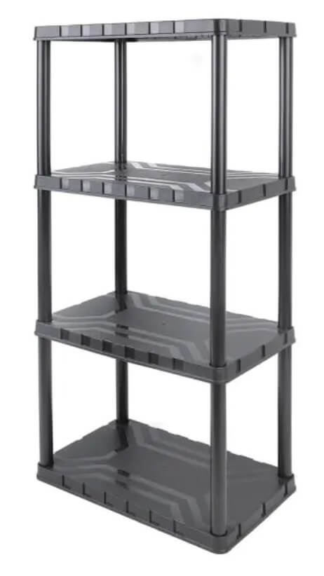 כוננית פלסטיק איכותית 4 מדפים דגם 320400 מבית TACTIX