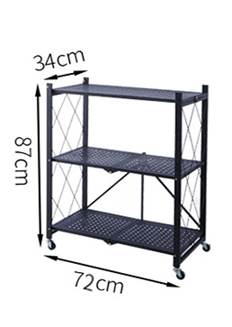 כוננית מתקפלת על גלגלים 3 מדפים דגם OTC3I מבית Garden Top