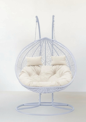 ערסל ישיבה ראטן זוגי עם 2 מוטות תמיכה מבית PLAYA