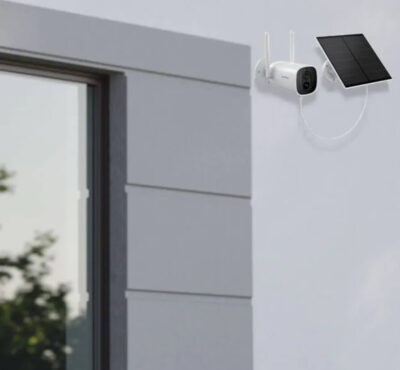 מצלמת אבטחה אלחוטית קבועה נטענת WIFI עם פנל סולארי חוץ דגם IC-FIX10 SOL מבית Semicom Smart