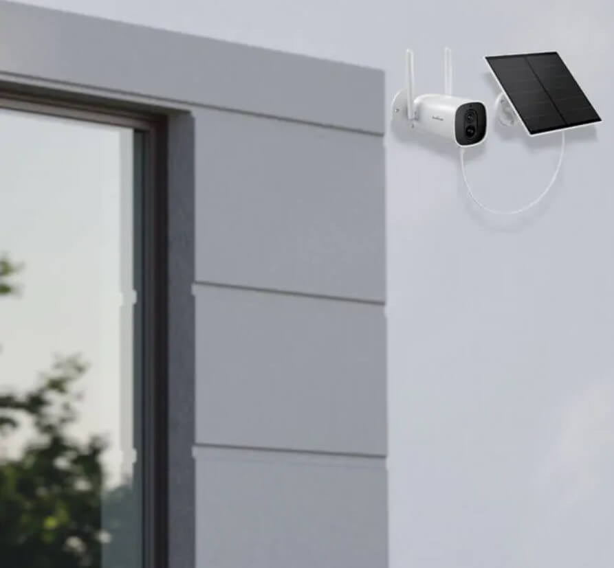 מצלמת אבטחה אלחוטית קבועה נטענת WIFI עם פנל סולארי חוץ דגם IC-FIX10 SOL מבית Semicom Smart