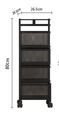עגלת שירות נפתחת 4 תאים דגם ניר