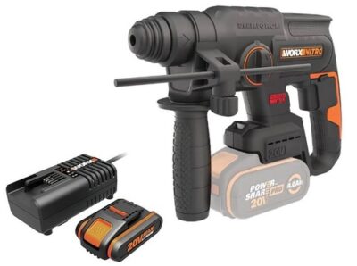 פטישון נטען 22 מ"מ 20V כולל מטען מהיר וסוללה 4AH דגם WX381.9 מבית WORX