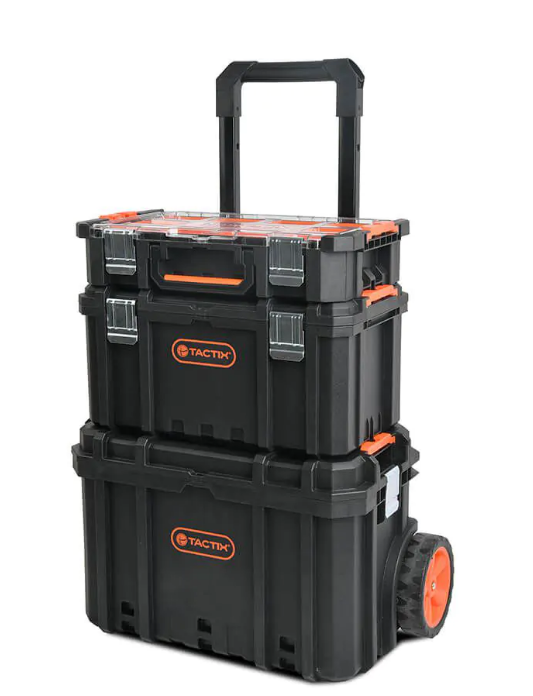 קיט 3 ארגזי כלים עם גלגלים דגם 320382 מבית TACTIX