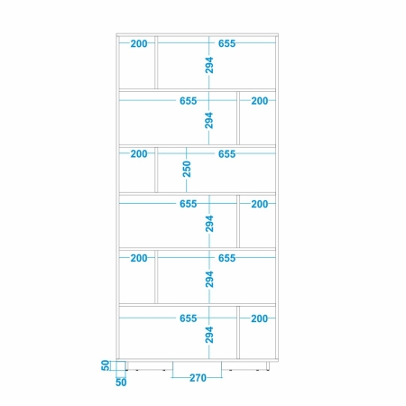 כוורת כוננית מדפים עם 12 תאי אחסון דגם LOFT מבית BRADEX
