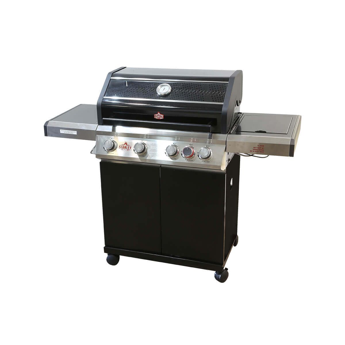 גריל גז 4 מבערים+ כירת גז, פלנצה וכיסוי דגם HABQ-4010B מבית Stanley