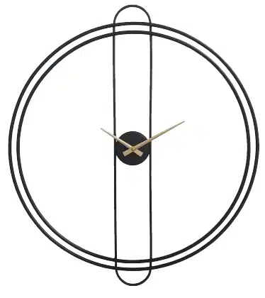 שעון קיר דגם רינג שחור מבית Tudo Design