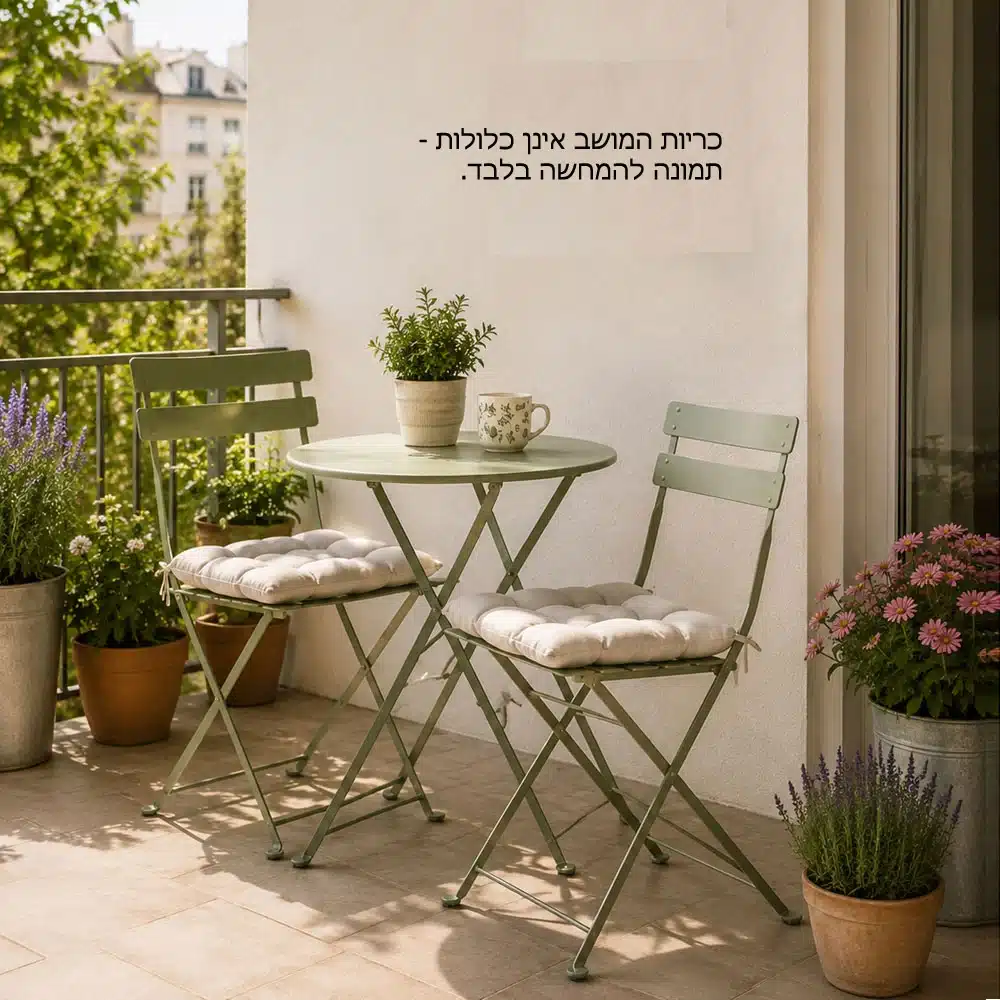 סט ביסטרו זוגי למרפסת ולגן דגם GARDEN מבית tipot teva סט ביסטרו זוגי למרפסת ולגן דגם GARDEN מבית tipot teva