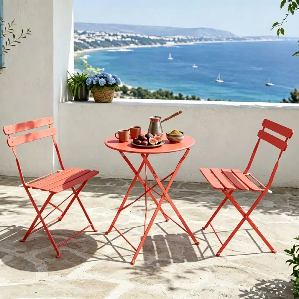 סט ביסטרו זוגי למרפסת ולגן דגם GARDEN מבית tipot teva סט ביסטרו זוגי למרפסת ולגן דגם GARDEN מבית tipot teva