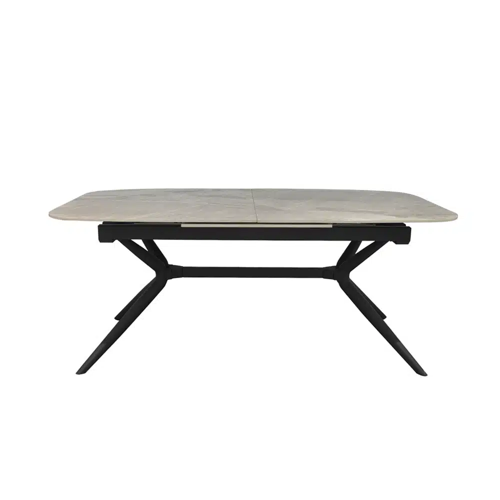 שולחן אוכל אבן קרמית נפתח 1.8–2.4 מטר דגם חץ מבית HOME DECOR