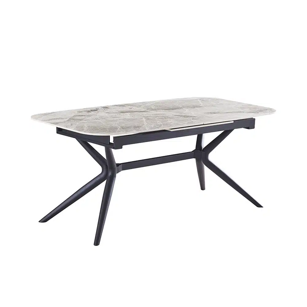 שולחן אוכל אבן קרמית נפתח 1.8–2.4 מטר דגם חץ מבית HOME DECOR