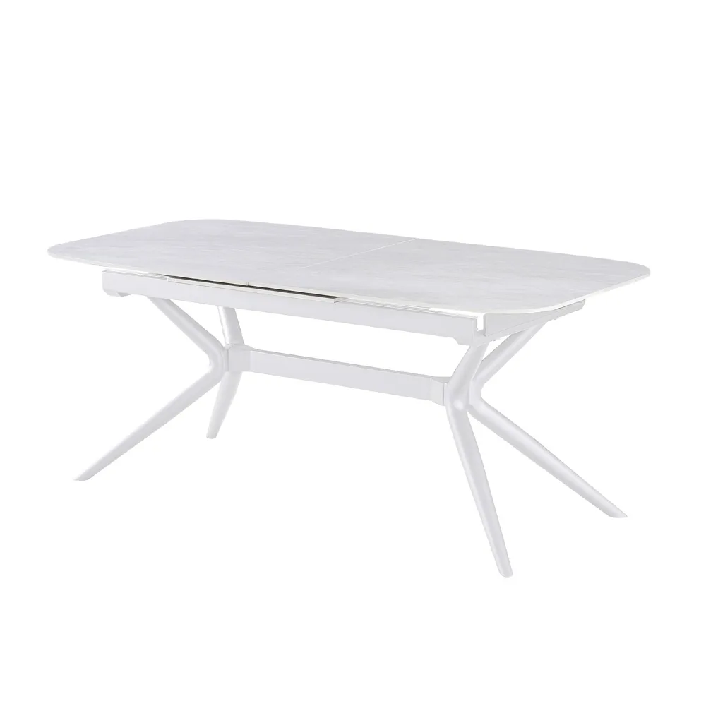 שולחן אוכל אבן קרמית נפתח 1.8–2.4 מטר דגם חץ מבית HOME DECOR