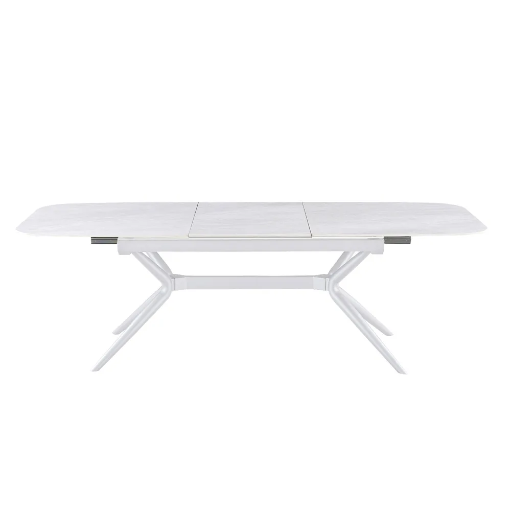 שולחן אוכל אבן קרמית נפתח 1.8–2.4 מטר דגם חץ מבית HOME DECOR