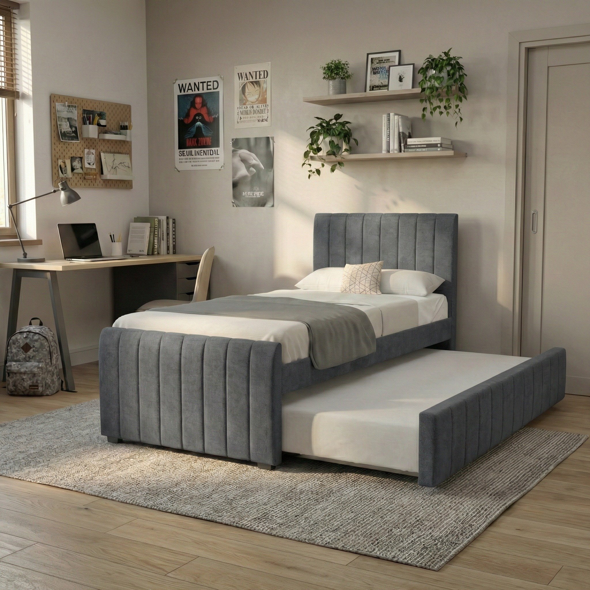 מיטת יחיד 90×190 מרופדת בד רחיץ עם מיטת חבר דגם סנדי מבית HOME DECOR מיטת יחיד 90×190 מרופדת בד רחיץ עם מיטת חבר דגם סנדי מבית HOME DECOR