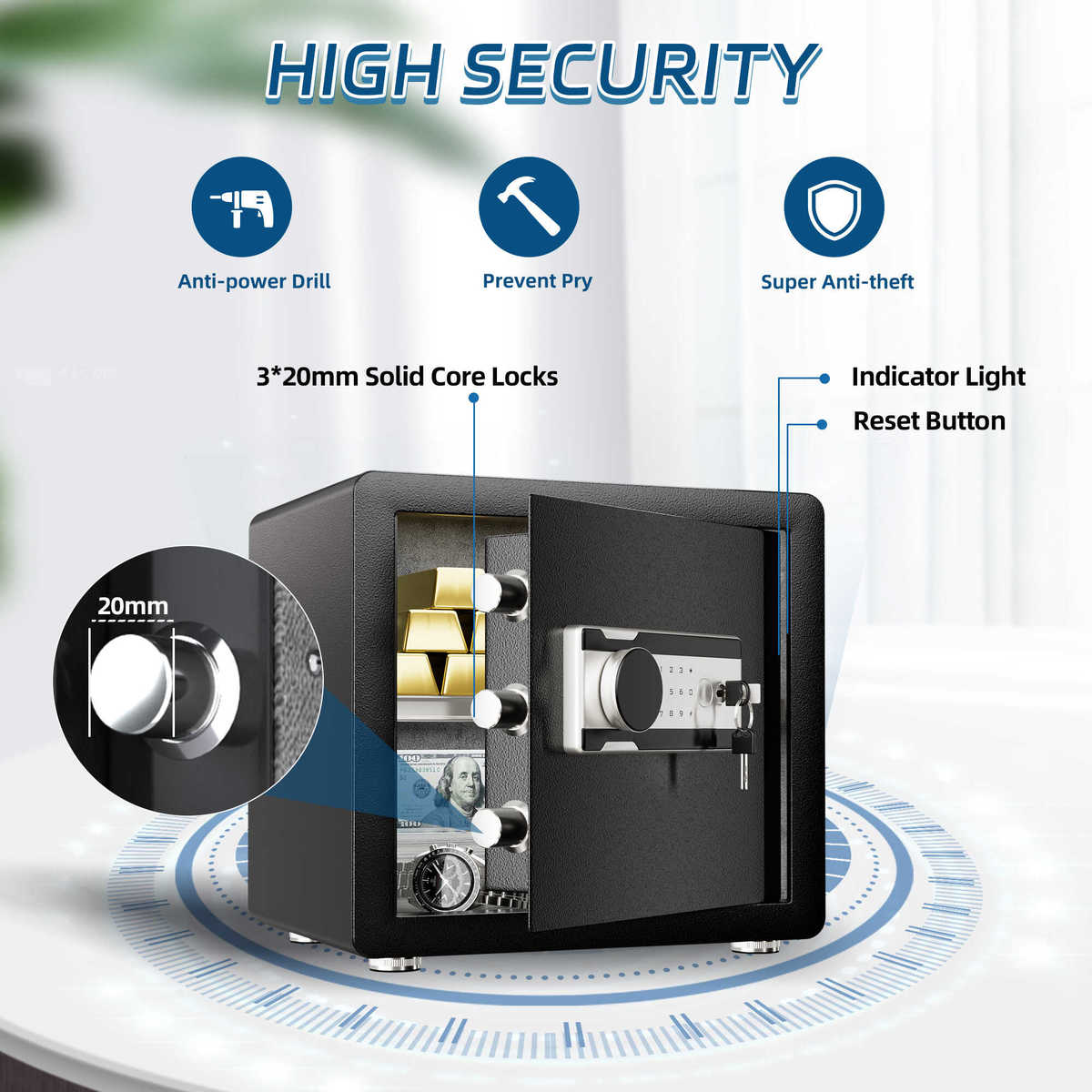 כספת אלקטרונית דגם P03 מבית SAFE ZONE