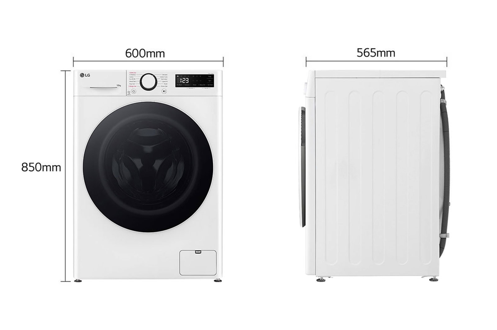 מכונת כביסה פתח חזית 10 ק"ג דגם WF10114WBW מבית LG