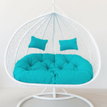 גוף לבן כריות-טורקיז