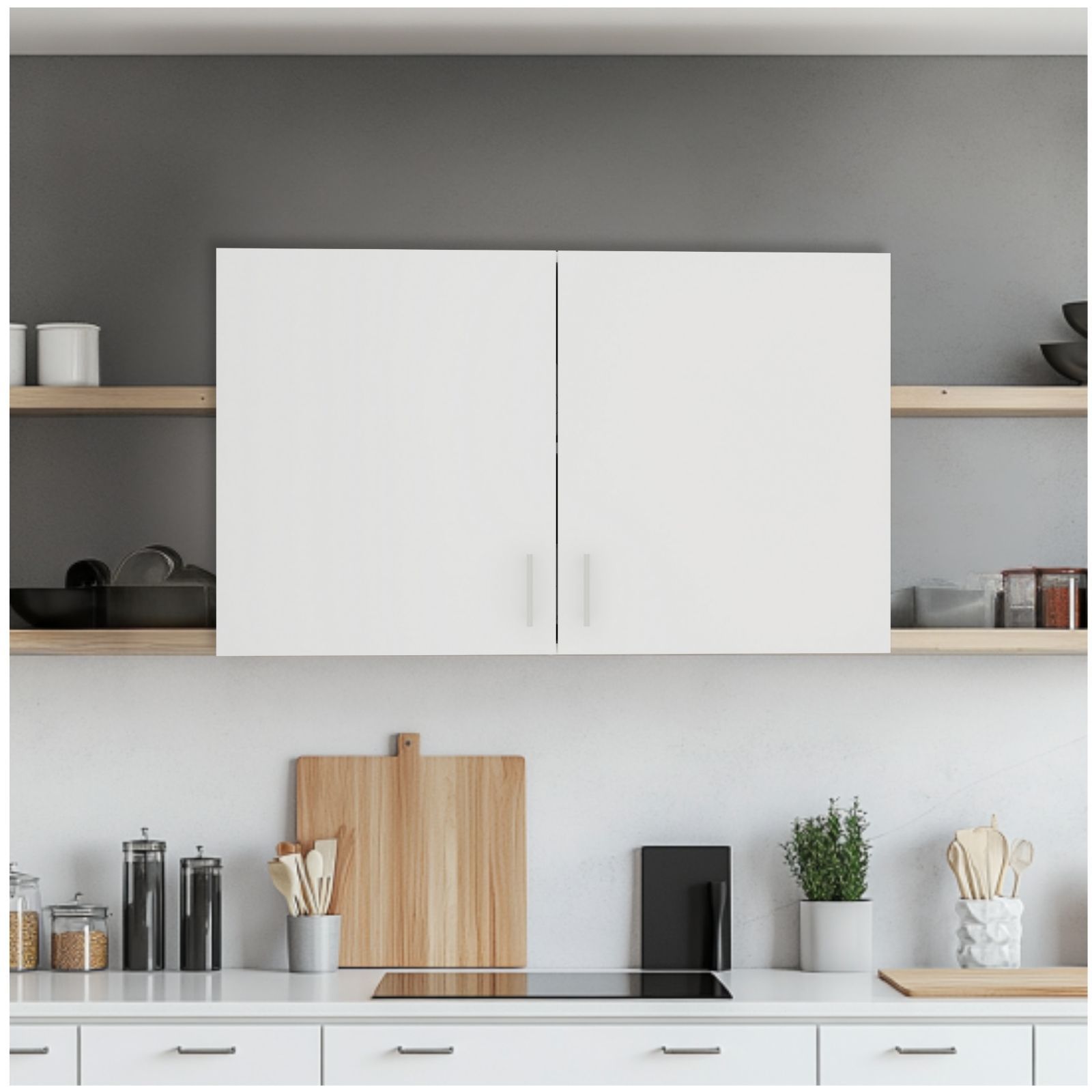 ארון שירות עליון למטבח ברוחב 1 מטר דגם סיני מבית טודו דיזיין TUDO DESIGN