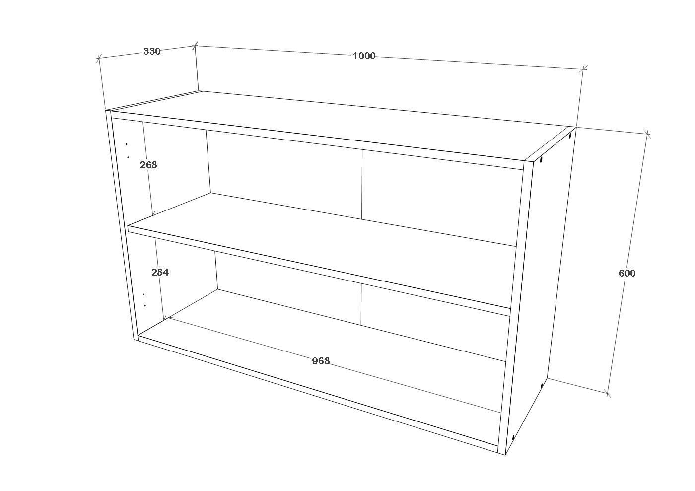 ארון שירות עליון למטבח ברוחב 1 מטר דגם סיני מבית טודו דיזיין TUDO DESIGN