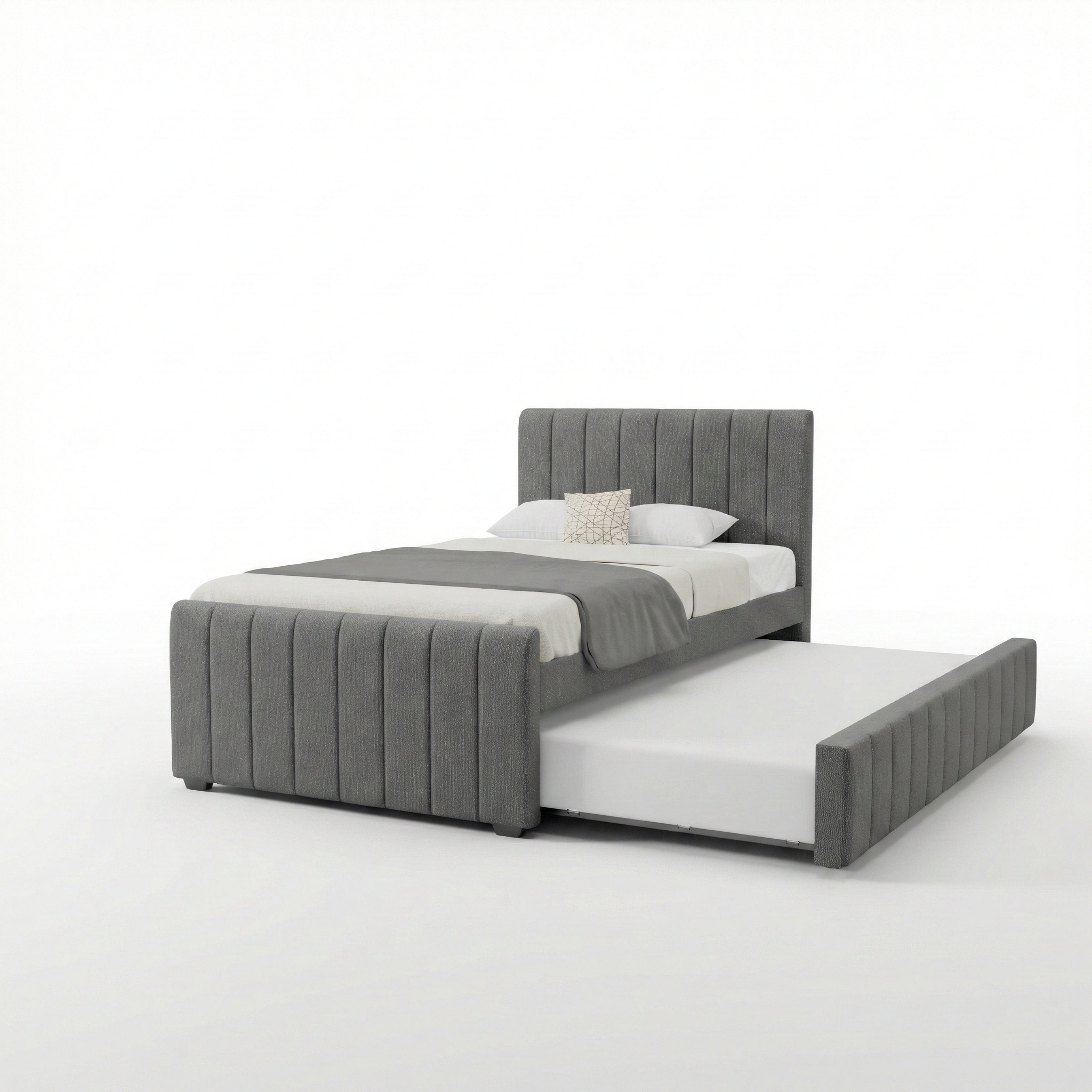 מיטה ברוחב וחצי 120×190 מרופדת בד רחיץ עם מיטת חבר דגם סנדי מיטה ברוחב וחצי 120×190 מרופדת בד רחיץ עם מיטת חבר דגם סנדי