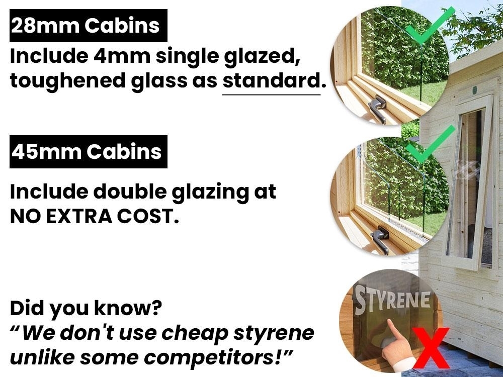 מחסן עץ פרימיום 4X3 עובי 45 דגם Rhine מבית DunsterHouse