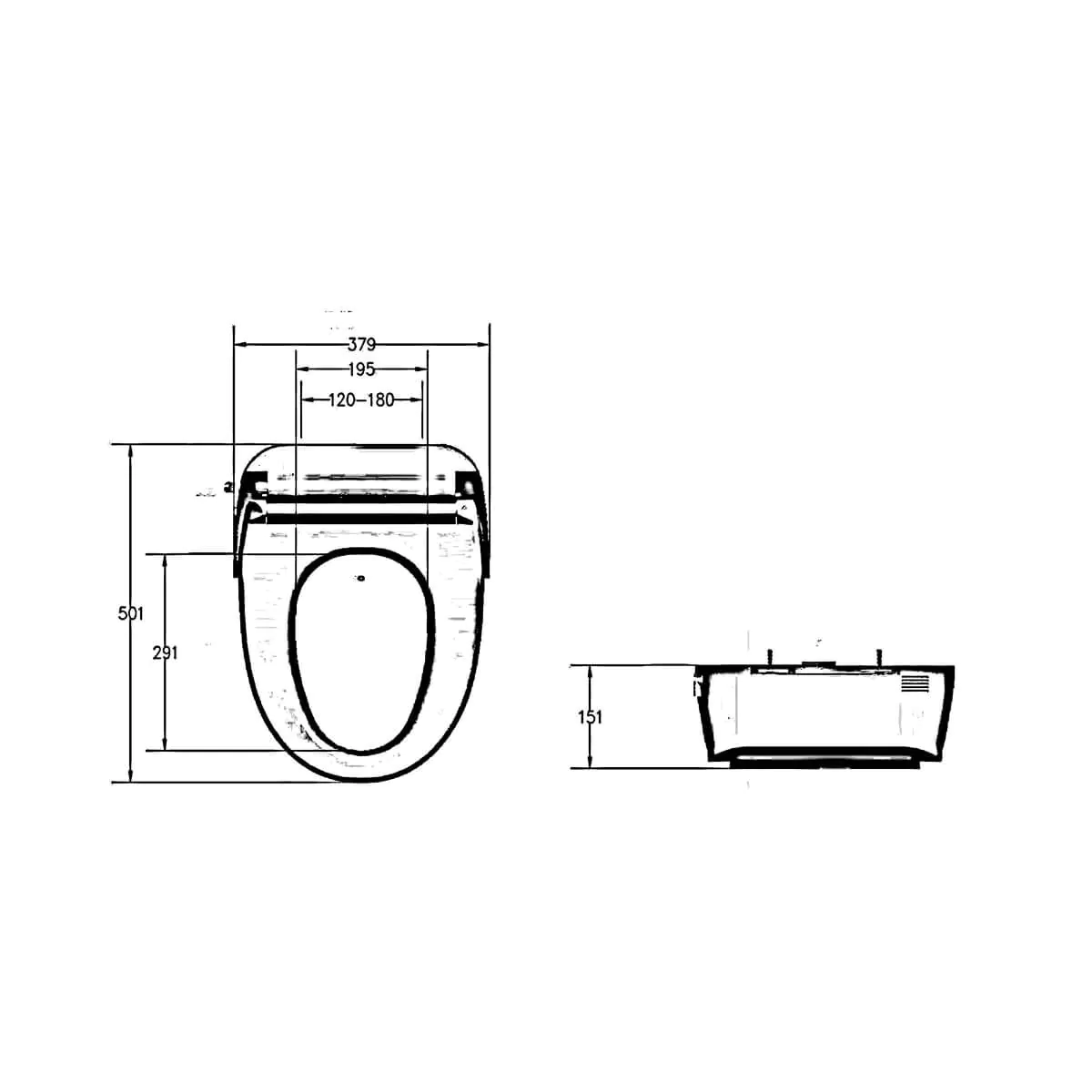 בידה מושב לאסלה עם שלט דגם HAZ-305