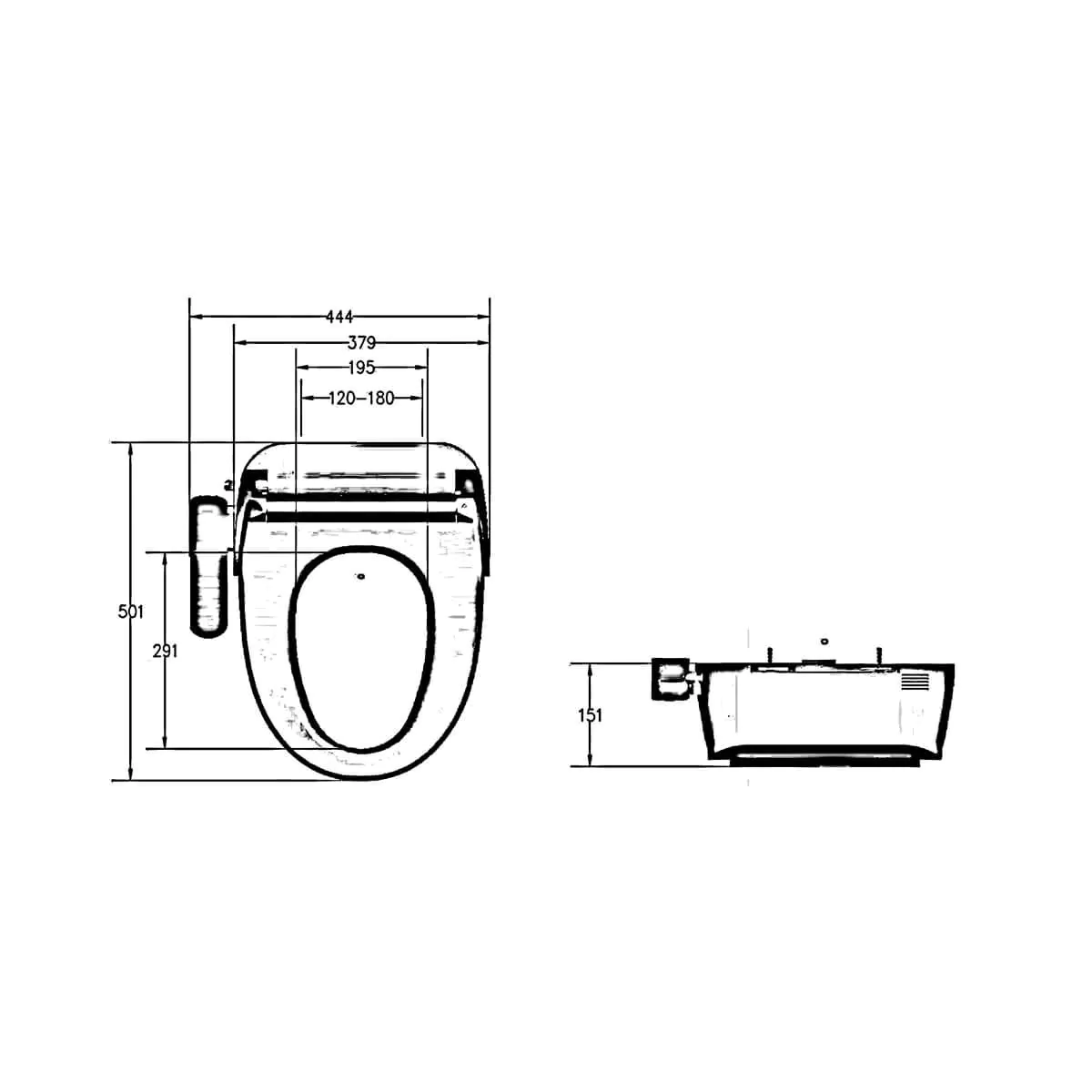 בידה מושב לאסלה דגם HAZ-205