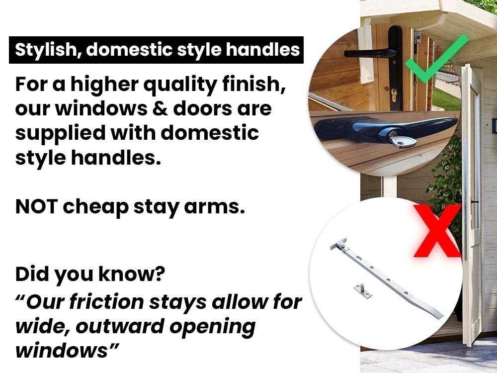 מחסן עץ פרימיום 4X3 עובי 45 דגם Rhine מבית DunsterHouse