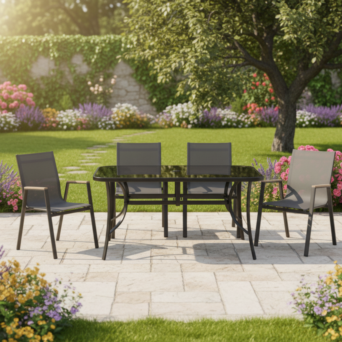 סט פינת אוכל שולחן פורטוגל + 4 כיסאות לימה מבית PLAYA