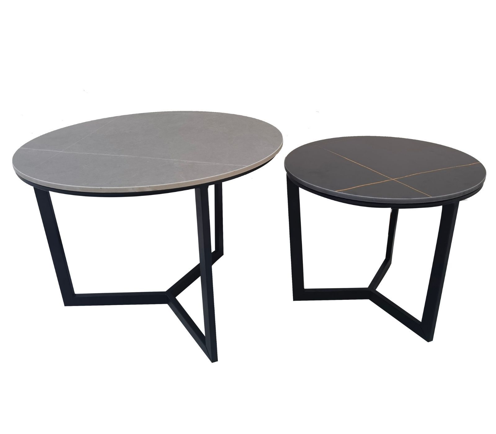 זוג שולחנות סלון עגולים קרמיקה דגם ורונה VERONA מבית טודו דיזיין זוג שולחנות סלון עגולים קרמיקה דגם ורונה VERONA מבית טודו דיזיין