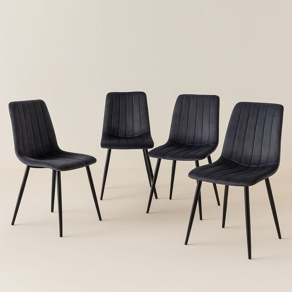 רביעיית כיסאות מרופדים דגם ריביירה Riviera מבית TUDO DESIGN