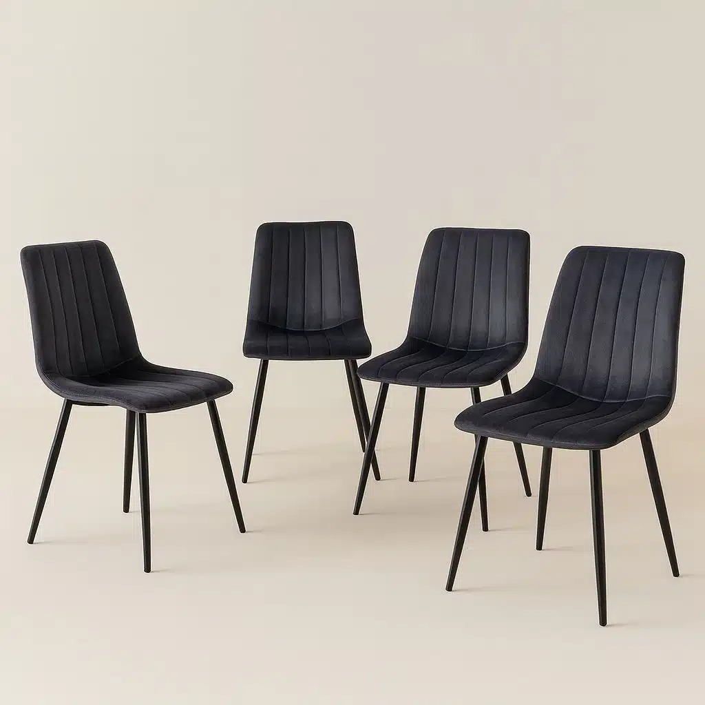 רביעיית כיסאות מרופדים דגם ריביירה Riviera מבית TUDO DESIGN רביעיית כיסאות מרופדים דגם ריביירה Riviera מבית TUDO DESIGN
