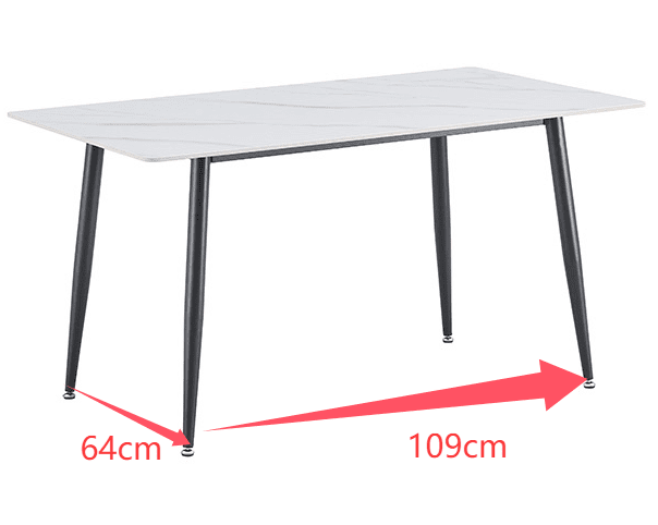 שולחן אוכל פלטת קרמיקה בגוון שיש אפור ורגלי מתכת 120/70 ס"מ דגם אוסלו מבית טודו דיזיין