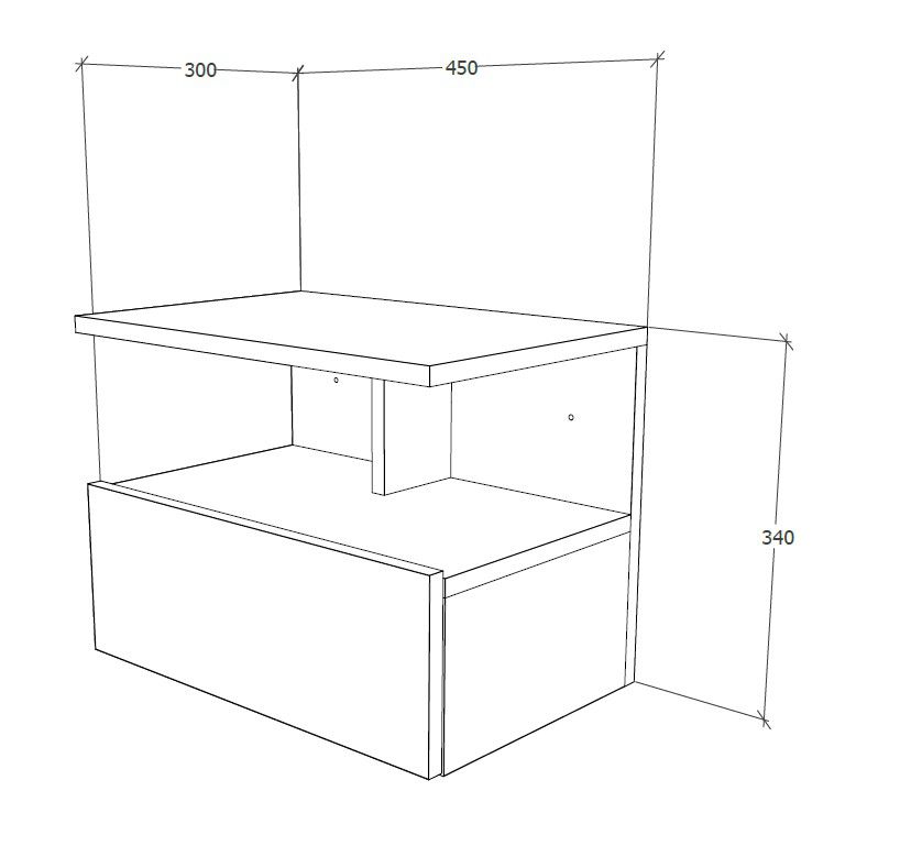שידת לילה תלויה עם קלפה צבע אלון דגם NESLI מבית טודו דיזיין שידת לילה תלויה עם קלפה צבע אלון דגם NESLI מבית טודו דיזיין