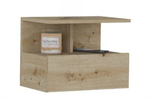 שידת לילה תלויה עם קלפה צבע אלון דגם NESLI מבית טודו דיזיין שידת לילה תלויה עם קלפה צבע אלון דגם NESLI מבית טודו דיזיין