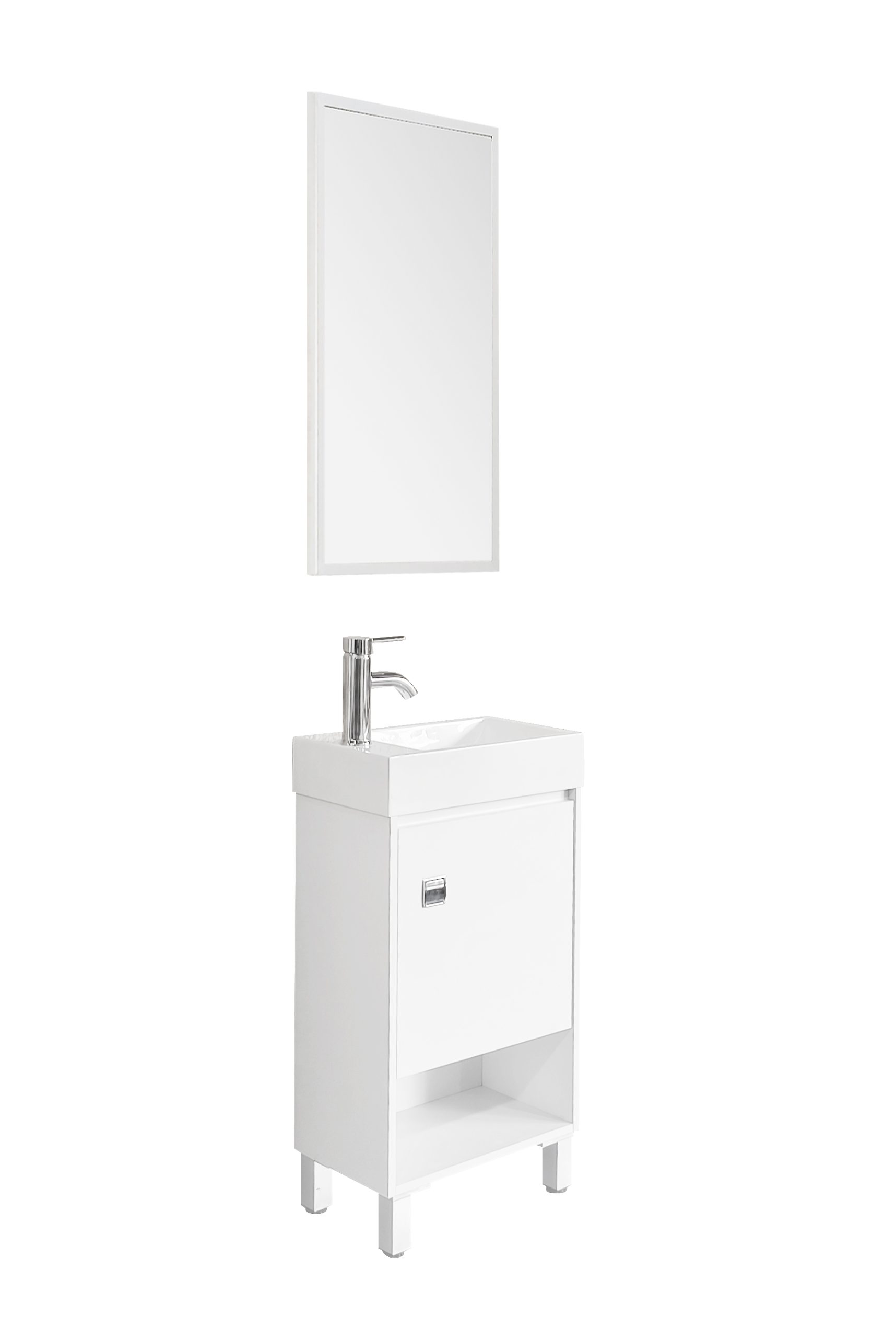 ארון שירותי אורחים עומד 45 ס"מ כולל כיור ומראה דגם קמליה מבית טודו דיזיין