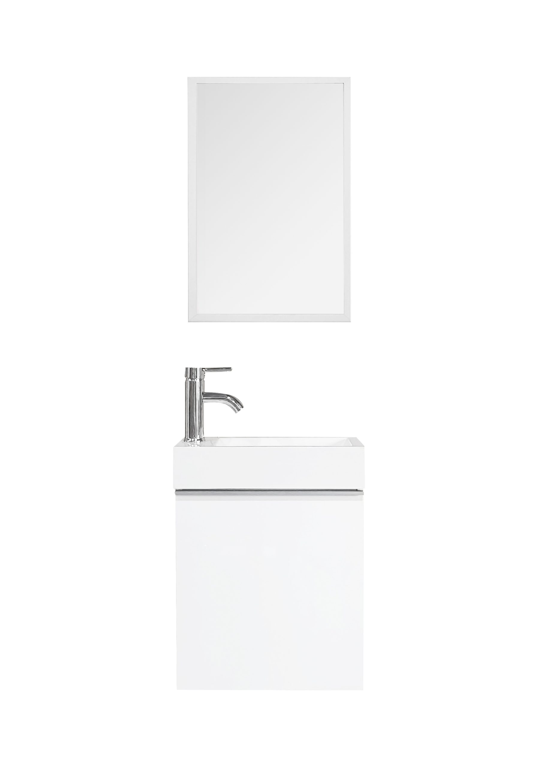 ארונית שירותים צפה 45 ס"מ כולל כיור ומראה דגם כלנית מבית טודו דיזיין