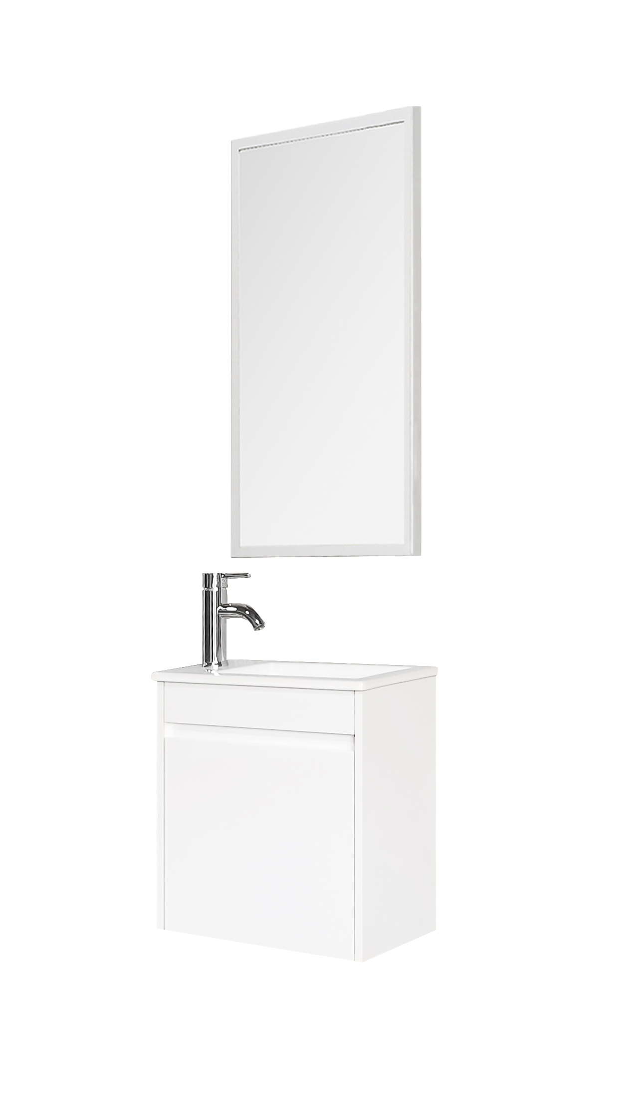 ארונית שירותים צפה 45 ס"מ כולל כיור ומראה דגם סחלב מבית טודו דיזיין