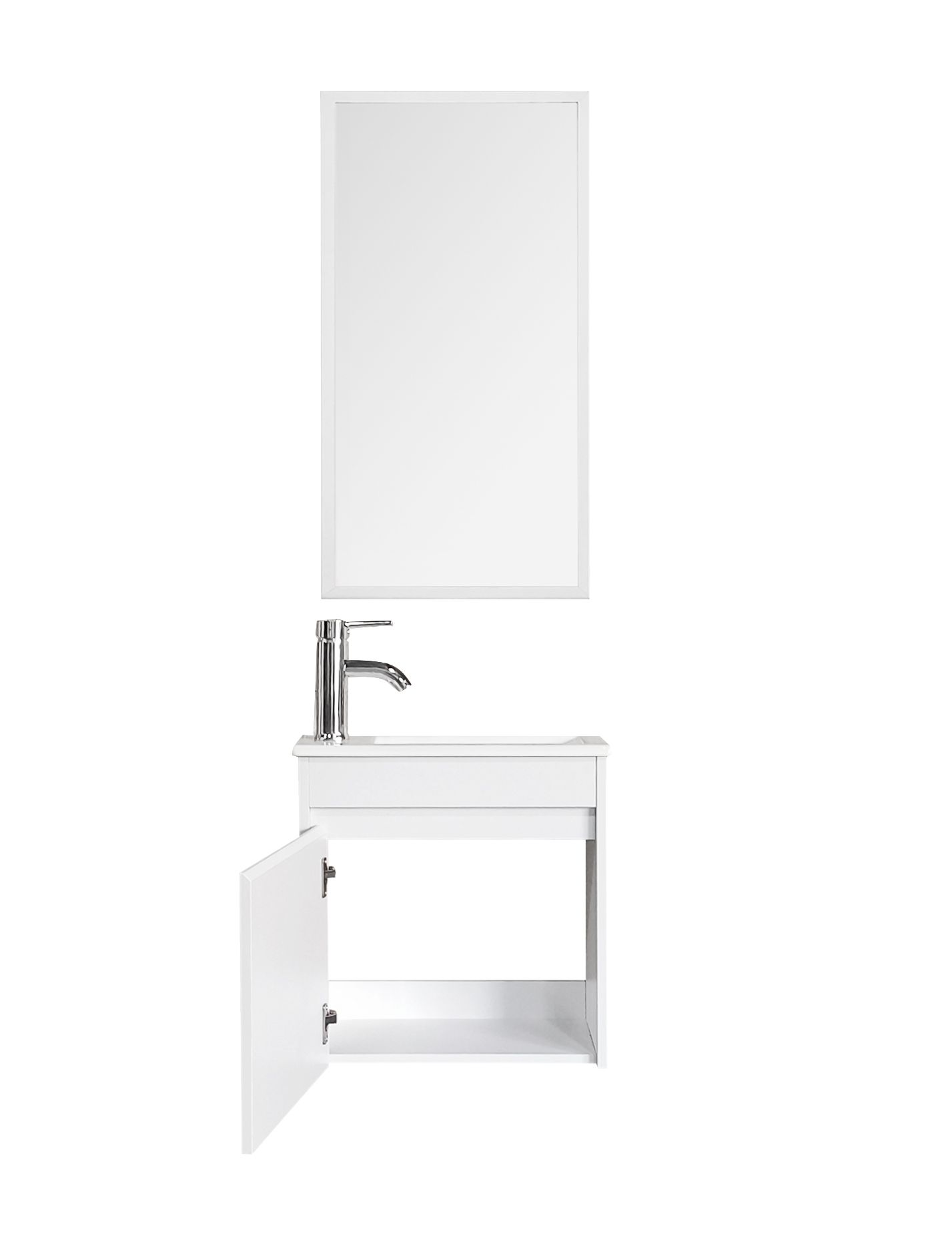 ארונית שירותים צפה 45 ס"מ כולל כיור ומראה דגם סחלב מבית טודו דיזיין