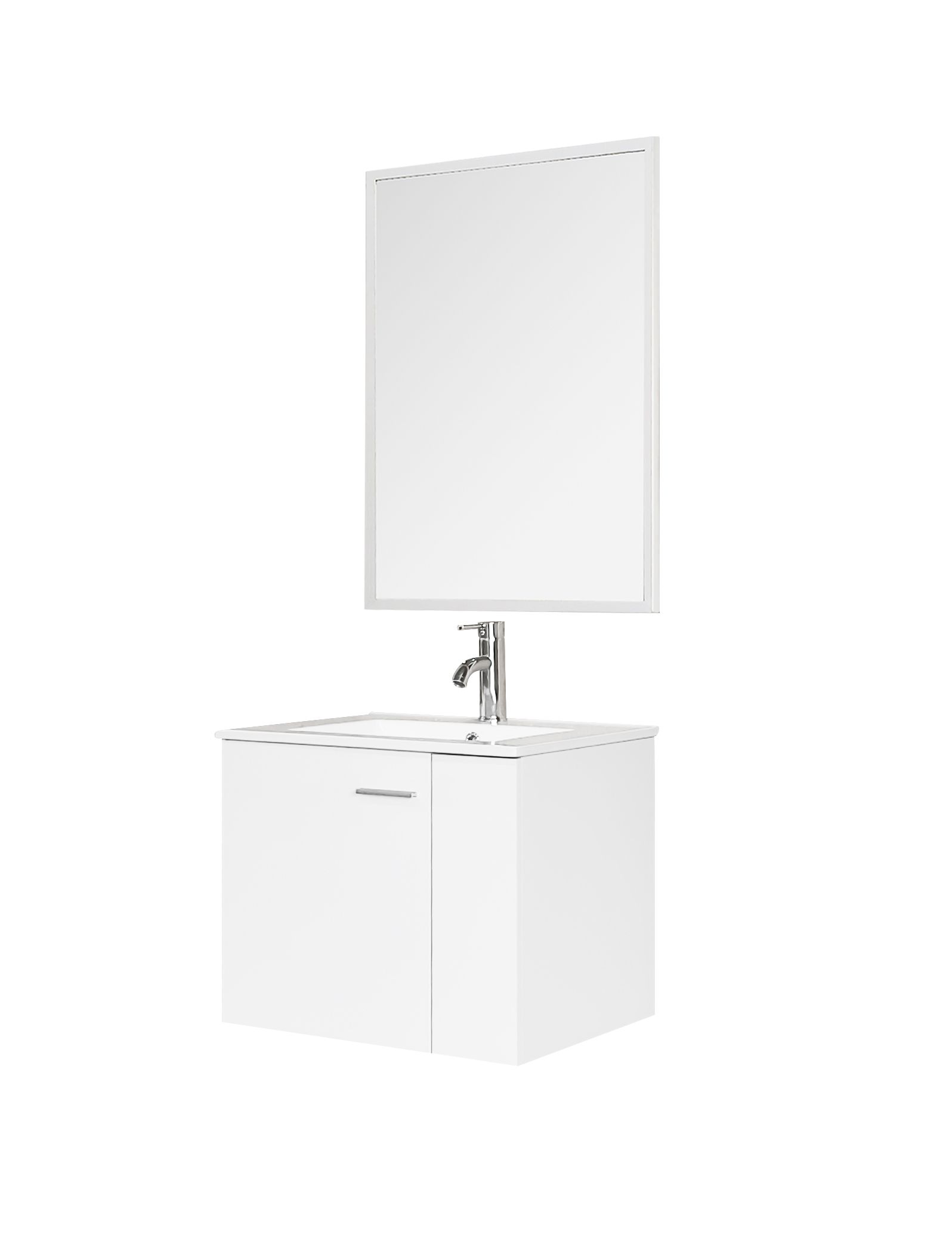 ארון אמבטיה צף 60 ס"מ כולל כיור ומראה דגם לילך מבית טודו דיזיין